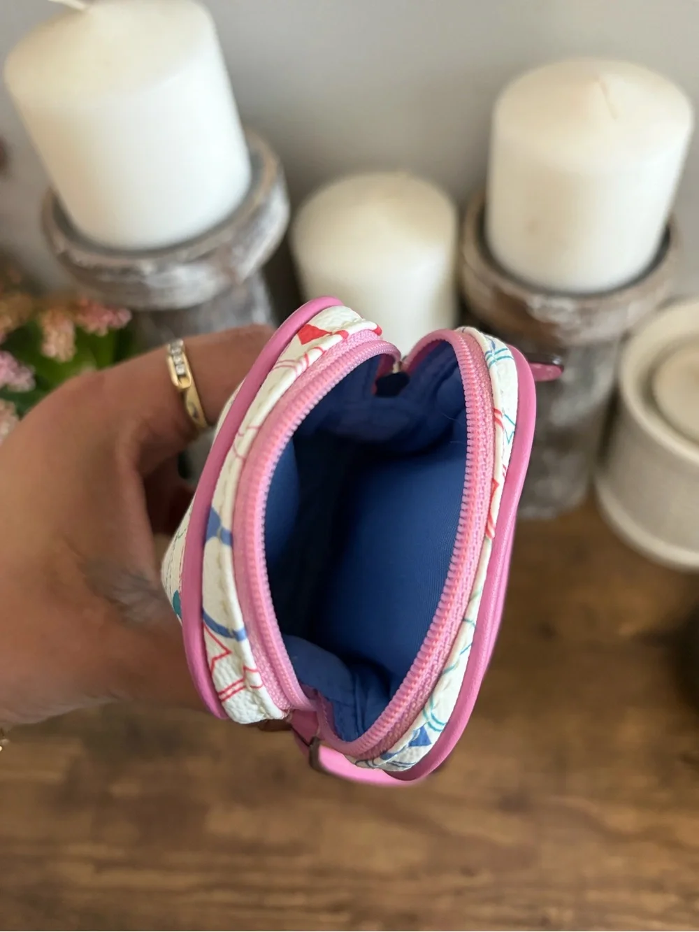 Coach Floral Print Pink Trim digital camera Pouch - Picture 6 of 6
